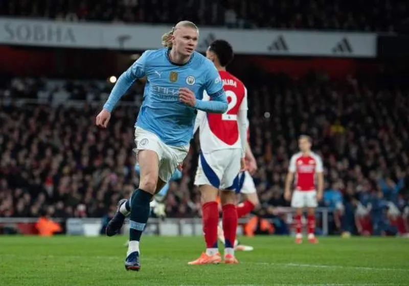 Haaland mở bàn trong trận gặp Arsenal